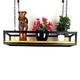 Flower Pot Display Rack,Ceiling Hanging Flower Stand, Plant Railing Shelf Hanging Flower Baskets Wood and Metal Frame, For Bar Patio Garden Balcony Decorative (Size : 120x25x15cm)