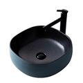 SmPinnaA Round Bathrooms Ceramic Basin Bathroom Sink Ceramic Bathroom Vanity Sink Cabinet Countertop Sink Vessel Sink Durable for Lavatory Vanity Cabinet,A