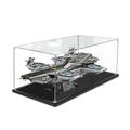 Acrylic Dustproof Display Case Compatible with LEGO 76042 aircraft carrier building,Dustproof Transparent Display Case (Not Included Model) ( Color : 76042 , Size : 2mm )