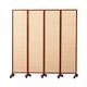 Dorm Room Privacy Divider 4 Panel, Folding Partition Room Separator For School, Church, Office, Kids Room, Studio & Conference, Pet Door Partition Panel, (Color : Wheels Base Tall 180Cm/71 In)