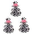 TOPBATHY 3pcs 3 Tier Cake Stand Cow Cupcake Tower Pies Serving Plate Cow Print Dessert Tower Stand Food Display Stand Cow Print Cupcake Holder Birthday Cupcake Tower Tray Cardboard Pattern