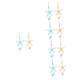 Mipcase 10 Pcs Glass Starfish Pendant Nautical Wall Decorations Memorial Wind Chimes Blown Glass Wind Chimes Beach Glass Wall Art Ocean Hanging Decoration Bamboo Wind Chimes Charm Outdoor