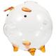 ibasenice Clear Piggy Bank Glass Pig Coin Banks Money Banks Child Saving Coin Money Box Toy Money Saving Jar Cash Bills Glass Jar Change Box for Kids Adults Yellow