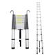Durable Stepladders Telescopic Ladder Tall Aluminum Telescoping Ladder With Detachable Hook, Climb Extension Ladders For 8M/ 7M/ 6M/ 5M/ 4M/ 3M/ 2M/ 1M Rooftops Home, Extra Wide Step (Size : 3.8M/12