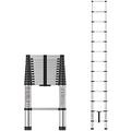 Telescoping Ladder, for Home Garden Office DIY Ladder Portable Folding Extendable Step Loft Multi Purpose Aluminium Ladder Stepladder (Color : Silver, Size : 5.1m) surprise gift