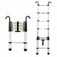 Durable Ladder Telescoping Extension Ladder,Telescoping Ladder 7M/6M/5M/4M/3M/2M/1M Tall Extendable Ladder With Removable Hooks,Home Loft Roof Telescoping Ladders,Load 150Kg(Color:Silver,Size:4.3M/1