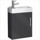 Trade In Post Bathroom Cloakroom Vanity Unit Including Basin Wall Hung 400mm Anthracite Grey