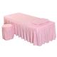 Massage Table Sheet Sets Spa Beauty Bed Cover, Beauty Bedspreads Bed Skirt Pillow Case Stool Cover Spa Massage Bed Cover with Hole (Light Pink 190 * 70cm round head)