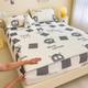 Soft Bedsheet Bed Linen Super king Bed,Summer latex ice silk bedsheet and pillowcase sets,Cartoon Bed Mattress Topper Cover Bed Linen white black 79 * 87inch