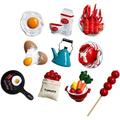 Fridge magnet set Creative 3D food refrigerator magnets, Cute personality kitchen decoration tiles, Fun Resin Bread Fridge Magnet (Color : B, Size : 5-7cm)