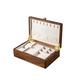 NOALED Ring Box Black Walnut Wooden Jewelry Box Double Layer Large Capacity Solid Wood Jewelry Storage Box Ring Boxes For Jewellery