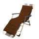 Solid Color Sun Lounger Cushion Bay Window Seat Cushion Thick Bench Pad Sun Lounger Mattress with Anti-Slip Straps for Patio Beach Outdoor& Indoor Use (Brown,170 * 50)