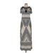 SOHO Apparel Ltd Casual Dress - A-Line: Ivory Aztec or Tribal Print Dresses - Women's Size Medium