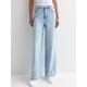 New Look Pale Blue High Waist Adalae Wide Leg Jeans, Light Blue, Size 18, Inside Leg 32, Women