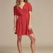 Lucky Brand Short Sleeve Dot Mini Dress - Women's Clothing Dresses Mini Dress in Red Dot, Size S