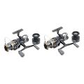 Toddmomy 2pcs Metal Fishing Reel Electric Fishing Reel Baitcasting Reel Saltwater Fishing Reels Metals Round Fishing Line Catfishing Reels Fishing Accessories Wheel Fish Wire Wheel