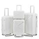 4 Piece Luggage Sets with Spinner Wheels, Expandable Lightweight Suitcase TSA Lock Hard Shell Luggage Sets for Travel Family Luggage Set 14in/20in/24in/28in, White, Casual