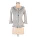 Juicy Couture Cardigan Sweater: Gray Color Block Sweaters & Sweatshirts - Women's Size P