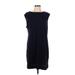Boden Casual Dress - Shift High Neck Short sleeves: Blue Print Dresses - Women's Size 12