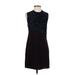 3.1 Phillip Lim Casual Dress - Mini High Neck Sleeveless: Black Leopard Print Dresses - Women's Size 2