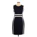 Calvin Klein Casual Dress - Bodycon: Blue Color Block Dresses - Women's Size 10