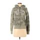 Abercrombie & Fitch Zip Up Hoodie: Green Camo Tops - Women's Size 2X-Small