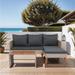 3 Piece Wicker Rattan Outdoor Furniture Sofa Set w/Wicker + Cushion