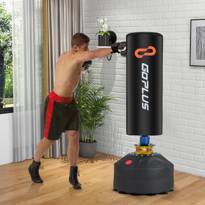 Freestanding Punching Bag Kickboxing Bag with Stand and Suction Cup Base - 19.5" x 19.5" x 68"