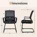 Office Guest Chair with Lumbar Support for Waiting Room - 24.5" x 23.5" x 37"(L x W x H)