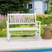 2 Seats Outdoor Glider Bench with Armrests and Slatted Seat - 50" x 27" x 39"