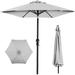 10ft Outdoor Steel Polyester Market Patio Umbrella w/Crank, Easy Push Button, Tilt, Table Compatible