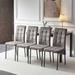 Mid-Century Modern 5 Piece Dining Table Set, 47.24'' Rectangular MDF Dining Table with 4 Velvet Upholstered Dining Chairs