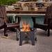 19 Inches Collapsible Portable Plug Fire Pit with Storage Bag - 19" x 18.5" x 12" (L x W x H)