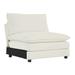 Armless 1 Seater Chenille Fabric Sofa , Free Combination to Make Multiple Seats of Sofas, White