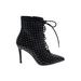 Archive Boots: Black Print Shoes - Women's Size 8 1/2 - Pointed Toe