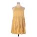 Mossimo Supply Co. Casual Dress - A-Line Crew Neck Sleeveless: Yellow Dresses - Women's Size 2X-Large