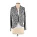 Express One Eleven Cardigan Sweater: Gray Color Block Sweaters & Sweatshirts - Women's Size Small