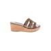 Sam Edelman Sandals: Slip On Platform Bohemian Tan Print Shoes - Women's Size 9 - Open Toe