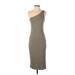 Banana Republic Casual Dress - Sheath Open Neckline Sleeveless: Gray Solid Dresses - Women's Size X-Small