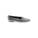 Amalfi by Rangoni Flats: Loafers Chunky Heel Casual Gray Shoes - Women's Size 9 - Almond Toe