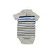 Just One You Made by Carter's Short Sleeve Onesie: Gray Stripes Bottoms - Size 12 Month