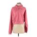 Adidas Pullover Hoodie: Pink Solid Tops - Women's Size Small