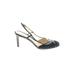 Ann Taylor Heels: Pumps Stiletto Cocktail Black Print Shoes - Women's Size 7 1/2 - Round Toe