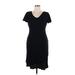 S.L. Fashions Casual Dress - Sheath: Black Dresses - Women's Size 14