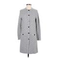 Banana Republic Factory Store Coat: Mid-Length Gray Print Jackets & Outerwear - Women's Size X-Small