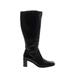 Via Spiga Boots: Black Print Shoes - Women's Size 8 - Almond Toe