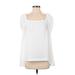 Ann Taylor LOFT Long Sleeve Blouse: White Tops - Women's Size Small