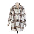 Old Navy Coat: Ivory Plaid Jackets & Outerwear - Women's Size Medium