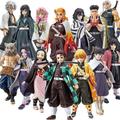 Anime 16CM Dämon Slayer Kimetsu keine Yaiba figur Kamado Tanjirou Action Figure Agatsuma Zenitsu Nezuko Krieger PVC Modell Spielzeug