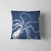 Adornly Home Happy Octopus Indoor/Outdoor Pillow_TE_HAPPYOCTOPUS Polyester in Blue/Navy | 20 H x 20 W x 4 D in | Wayfair